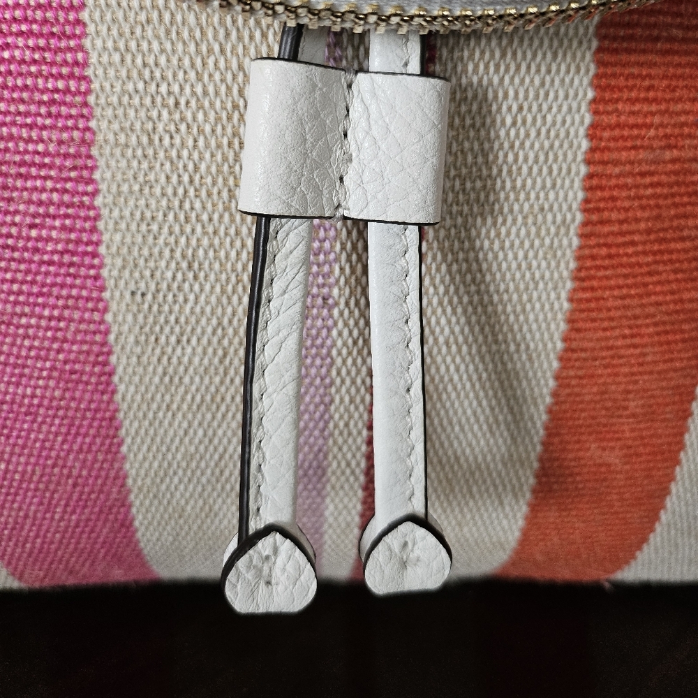 Kate Spade Canvas & Pebbled Leather Backpack! NWOT! - Picture 3 of 15